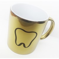 Taza dorada diente 